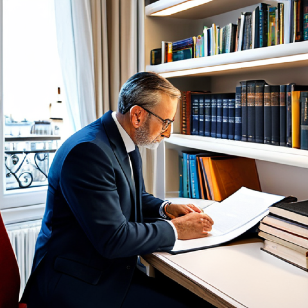 통역사와 번역사의 차이점 - **
"A highly skilled translator, meticulously reviewing a document at a bright desk in a modern Par...