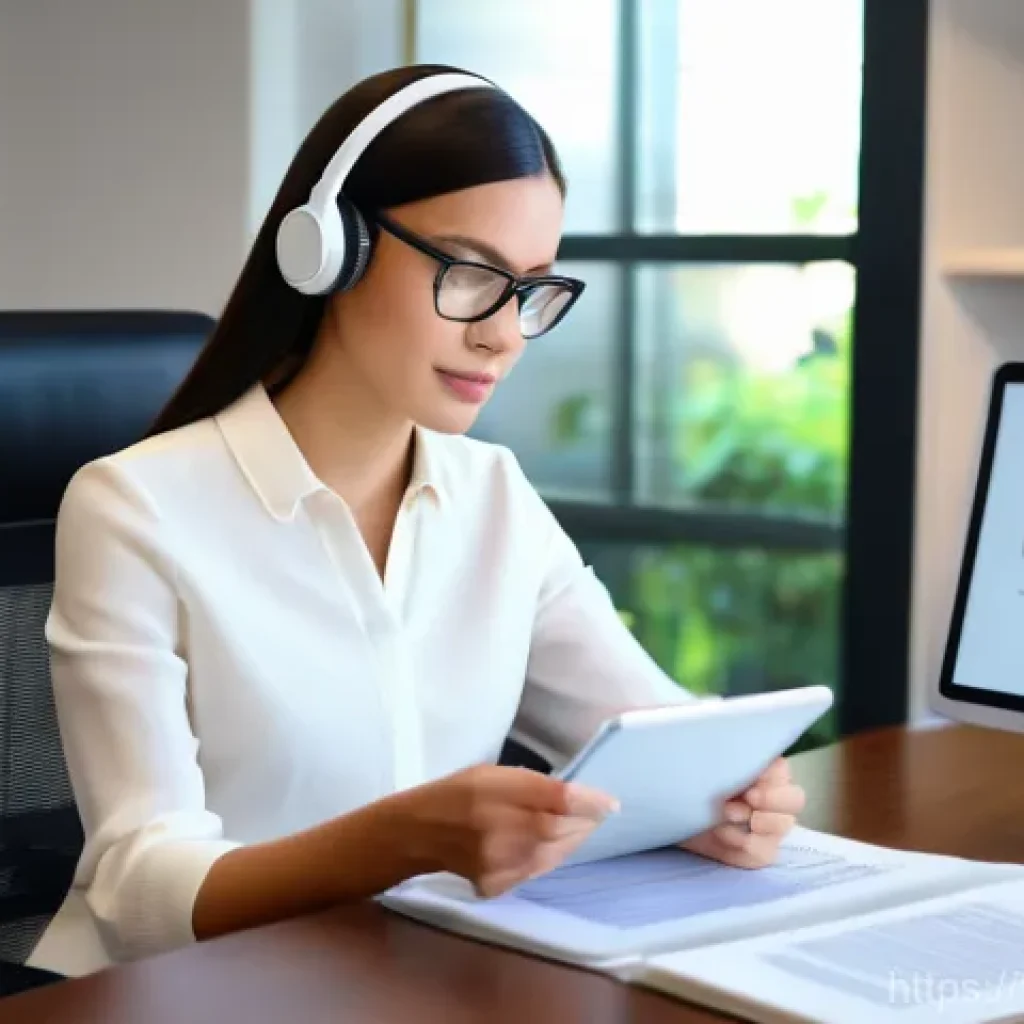 통역사로서 유리한 연령대와 경력 - **Continuous Learning and Digital Mastery:**
    "A highly focused female interpreter, elegantly dre...