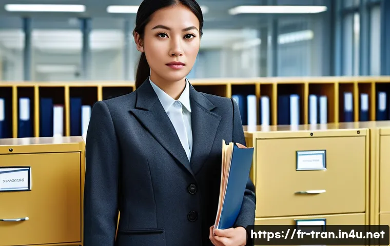 통역사 자격증의 국가별 인지도 - **Bureaucratic Gauntlet for Diploma Recognition:**
    "A professional female interpreter, dressed i...