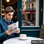 통역사 필수 언어 능력 향상법 - **Prompt 1: Parisian Café Immersion**
    A wide shot of a young adult, gender-neutral, approximatel...