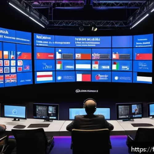 Home 17 통역사로서의 경력 연차별 차이 - A professional conference setting featuring a simultaneous interpreter booth with a focused interpre...